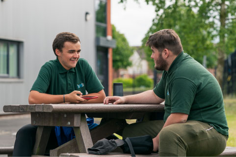 Picture of our students relaxing in college